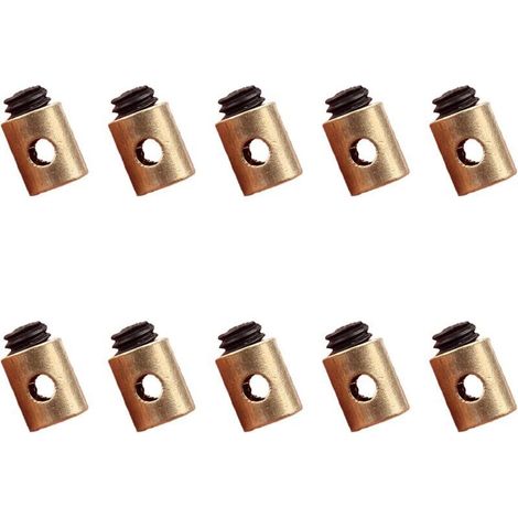 10 pièces Câbles et gaines de frein vélo(5 x 6 mm),Serre-câble d'accélérateur universel en laiton, serre-fil de moto,pour Accélérateurs de Scooters et Motos (1/5)