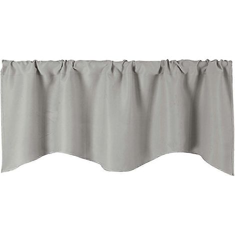 Rideau court uni à tringle pour chambre, balcon, cuisine, cantonnière de fenêtre (1/5)