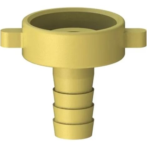 JS Racor de manguera de latón, de 2 piezas, sellado plano, 1/2'' x 1'', GA34121000001