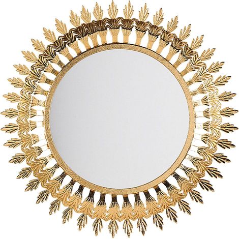Specchio da parete tondo ø60 cm in oro Vorey (1/5)