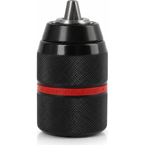 Mandrin de Perceuse Sans Clé 2-13mm à Serrage, Mandrin Perceuse,Adaptable à Perceuse Sans Fil et Percage à Main, Design Ergonomique pour Changement Rapide 1/2-20UNF (1/5)