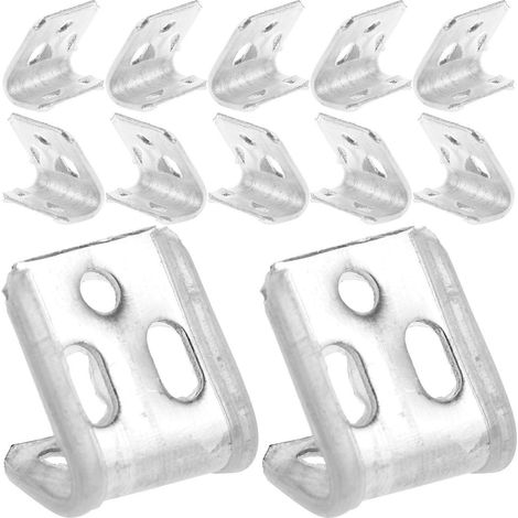 Ensemble de 12 clips métalliques pour ressorts de canapé, permettant de réparer les clips de housse de canapé. (1/5)