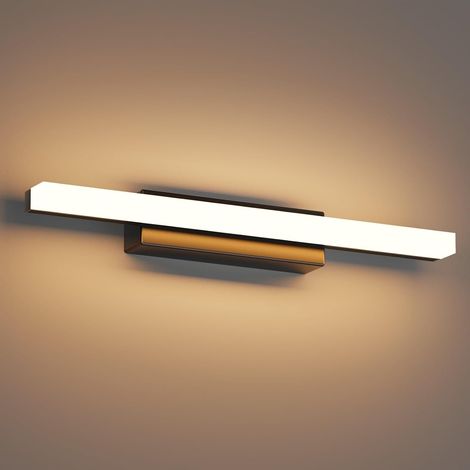 Lampe Miroir LED Salle de Bains 9W 40cm, Blanc Chaud 3000K, Nero (1/5)