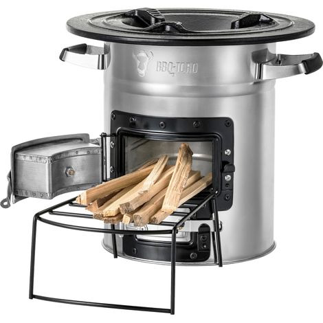 BBQ-Toro Rocket Stove RAKETE 2, Estufa Rocket de acero inoxidable (1/5)