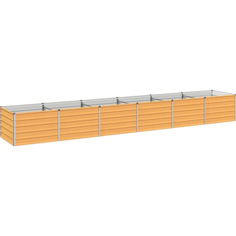 Raised Garden Bed Natural 480 x 80 x 55 cm cold-rolled steel vidaXL
