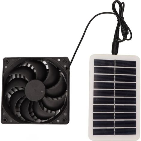 Solar Powered Panel Exhaust Fan 15W Solar Panel Fan for Greenhouse Pet House MUMU
