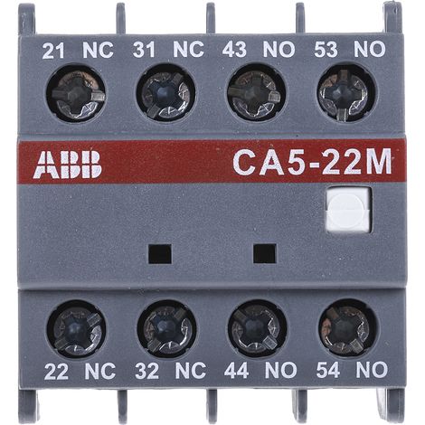 Contact auxiliaire ABB 4 contacts 2 NF + 2 NO à vis CA5 ( Prix pour 1 ) (1/2)