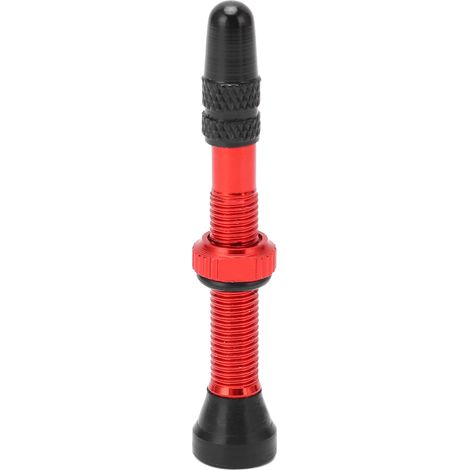 Tiges de valve Presta sans chambre à air, alliage d'aluminium anodisé, extension de 40 mm pour vélos de route et VTT, rouge (1/4)