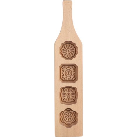 Moule de Gâteau de Lune Exquis Forme de Pâte en Bois (N ° 1 Fleur quatre modèles consécutifs) (1/5)