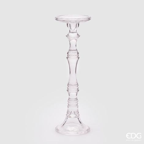 EDG Enzo De Gasperi Portacandela Classico Eos H 42 Cm D 13 Cm Natural Trasparente