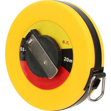20 m langes Fiberglas-Maßband, flexibles Baumaßband, Messwerkzeug für Bau- und Vermessungsarbeiten (1/4)