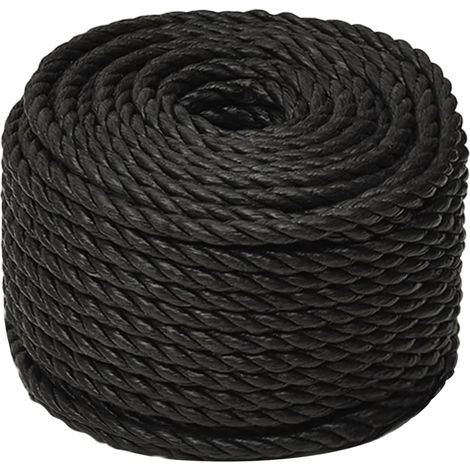 Arbeitsseil Schwarz 16 mm 50 m Polypropylen vidaXL