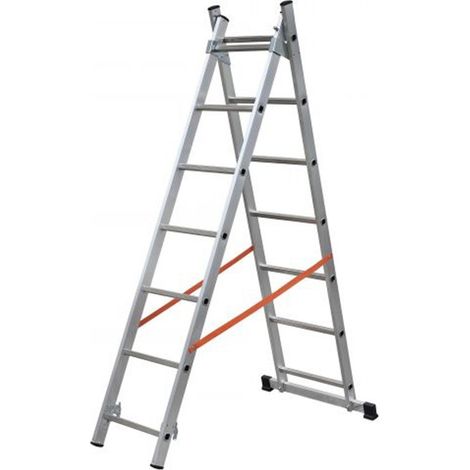 GIERRE AL340 - Escalera 2 tramos combinada de aluminio Modula 2X12