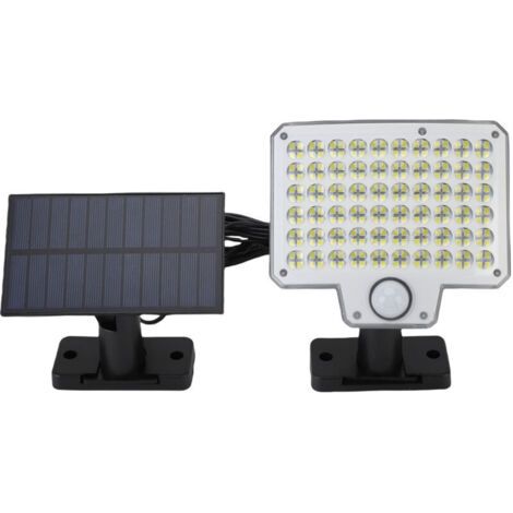 QORVA- Capteur de mouvement de lumière extérieure solaire 3000LM 240 LED IP65 mur alimenté par pluie avec télécommande pour arrière-cour de Patio de Garage (1/4)