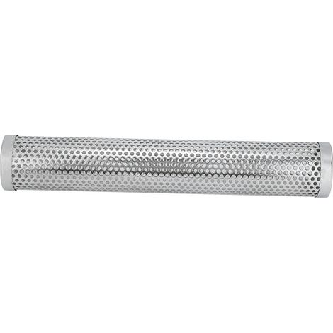 Tube fumoir portable en acier inoxydable de 30 cm (12 pouces), accessoire de barbecue pour fumoirs électriques, à gaz et à charbon, forme ronde (1/5)