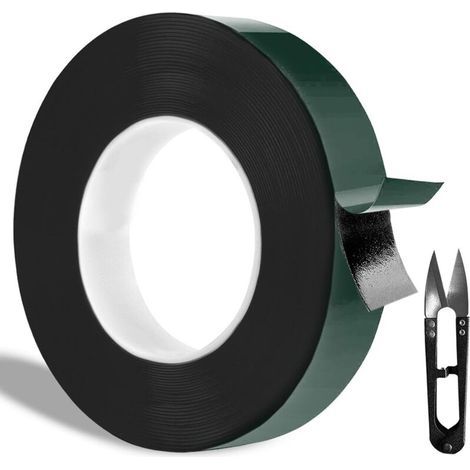 Extra starkes doppelseitiges Klebeband, schwarzes Schaumstoffklebeband für dauerhafte Befestigung, geeignet für die Automobilindustrie. Leistungsstarkes, extra starkes doppelseitiges Klebeband (12 mm  (1/5)