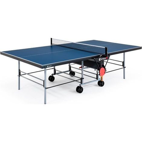 Table tennis de table - SPONETA - S3-47i - Pliable - Usage intérieur - Filet fixe ajustable + de supports latéraux - Gris et bleu