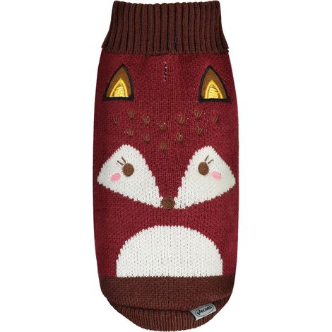 XL: Pull à col roulé avec détails brodés Modèle Foxy pour chiens (1/4)