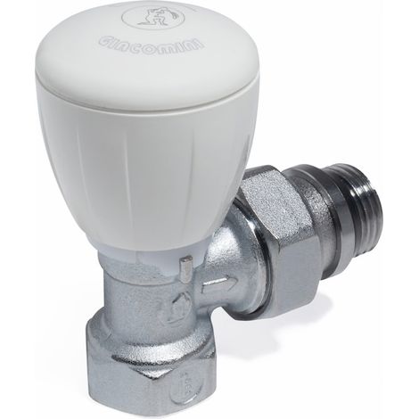 Robinet coudé R421X133, micrométrique, avec option thermostatique, 1/2" x 1/2", laiton chromé (1/4)