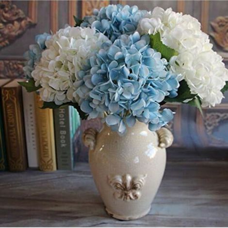 Fleurs Artificielles Hortensia Fleurs Artificielles Deco Mariage (bleu) (1/4)