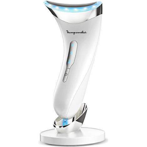 Appareil Massage Visage Anti Rides: Masseur Facial Double Menton de Beauté Electrique avec Lifting EMS Massage Thermique à 45℃ - 3 Modes LED Appareil de Beauté - Raffermissement du Visage et du Cou (1/5)