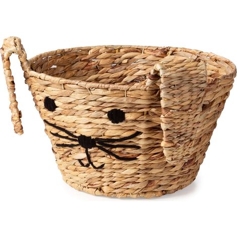Panier de rangement enfant Fable forme lapin - COMPACTOR - 35 x 35 x H.26 CM - Naturel (1/5)