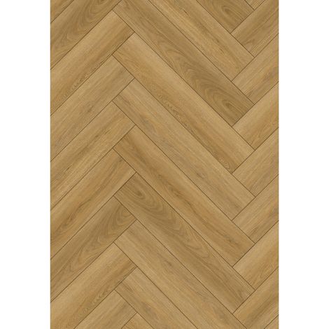 Panneaux vinyles Mexen Chattanooga à chevrons 570 x 95 mm LVT Dryback 2,5 mm, sous-couche PVC, 4 V-Joints, Chêne - F1478-0570-0 (1/2)