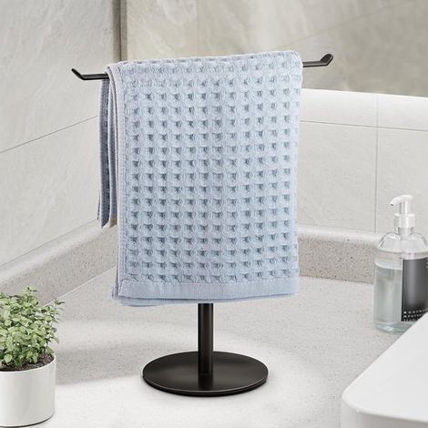 Couchtischständer – Badezimmer – Handtuchhalter – Badezimmer-Handtuchhalter – Handtuchhalter – Schwarz (1/5)
