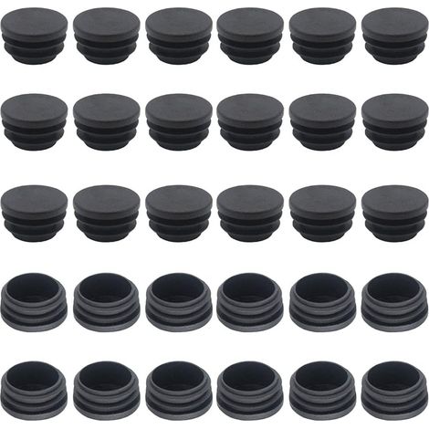 Lntyq Embout de chaise 25 mm 50 pièces Embout de tube rond Embout de tube Embouts de tube ronds Embouts de tube ronds Embout d'entrée rond Embout de pied de chaise Embout de poteau