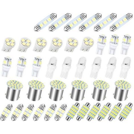 Pair Ensemble de LED pour Voiture Intérieur Éclairage Plafonnier, Coffre, Plaque d'Immatriculation Kit Complet- (1/5)