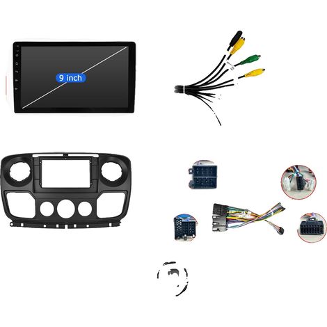 Sistema audio per auto, display di alta qualità, connettività wireless, compatibile con Renault Master III, Nissan NV400, Opel Movano, 4-64G CAM DVR, Quad Core-a (1/2)