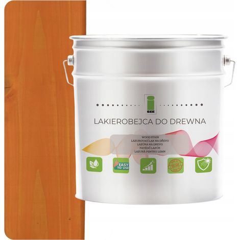 Teinture pour bois orange hydrophobe inodore satinée 3 en 1 5 L D140 (1/5)