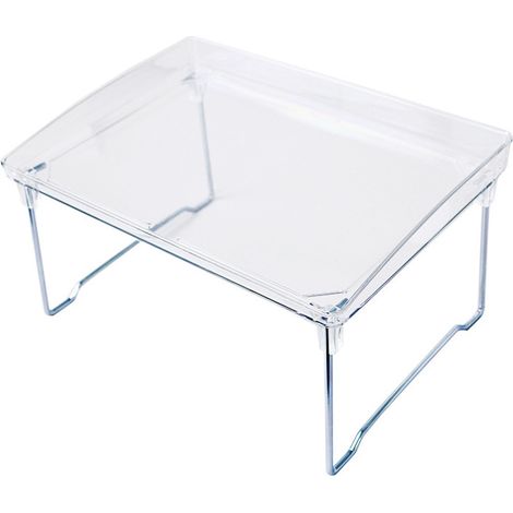 Desk Storage Shelf Stackable Foldable Transparent Counter Organizer Rack for for Kitchen Bathroom Office (1/5)