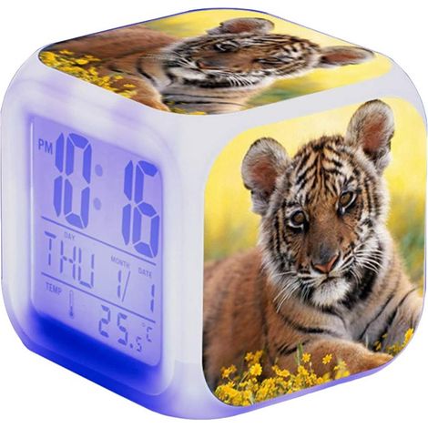 Zenithia Tigre réveil numérique Enfants illuminé LED veilleuse (1/4)