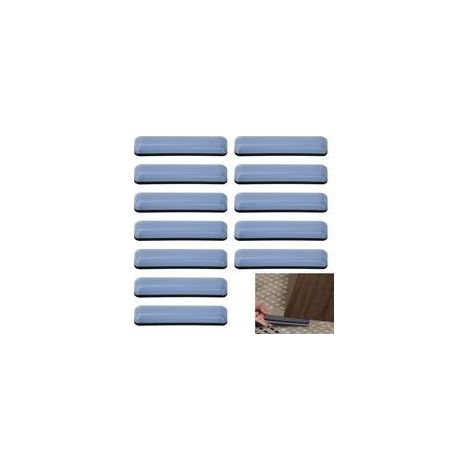 Lot 12 patins meubles rectangulaires en téflon 75x16 mm, ultra résistants, idéals pour chaise, canapé, table, anti rayures