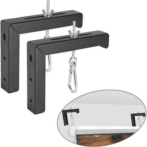 Supports en L pour écran de projection sécurisés, rallonge de 15 cm (6 pouces) pour fixation murale ou au plafond (1/4)
