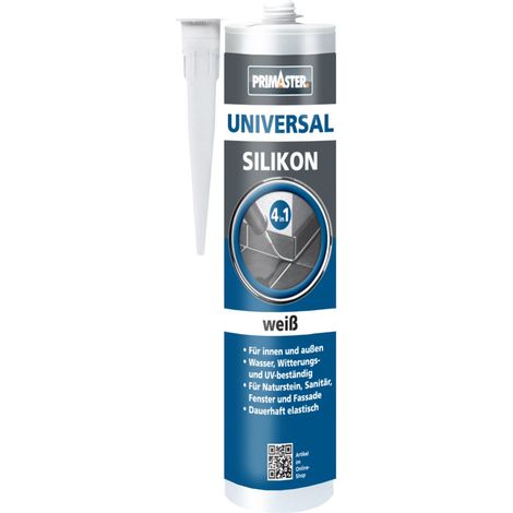 Primaster Universalsilikon 4 in 1 Weiß 300ml Vergilbungsfrei Innen&Außen (1/2)
