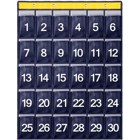 Pochette Numérotée, 30 Poches avec Support De Rangement Mural Suspendu Porte Numérique Organisateur, Sac de Rangement Suspendu