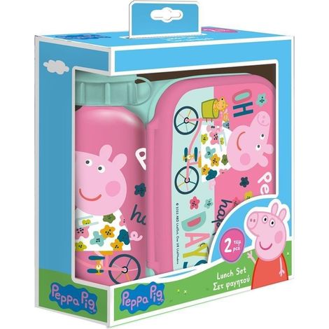 Botella para el almuerzo de 500 ml + caja de 800 ml Peppa