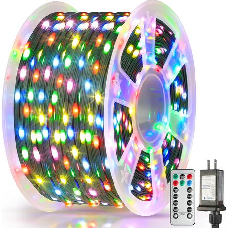 Guirlande Lumineuse LED - 120 m - 1200 Ampoules Multicolores - Étanche IP67 - Télécommande - 8 Modes - Minuterie 4/6/8 H - Pour Arbre de Noël Extérieur Intérieur (1/5)