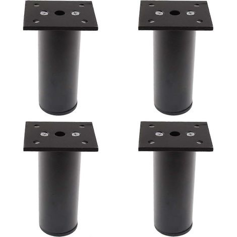 Pieds de canapé de 10 cm, pieds en métal pour meubles TV et canapés-lits, pieds de rechange en alliage d'aluminium (1/5)