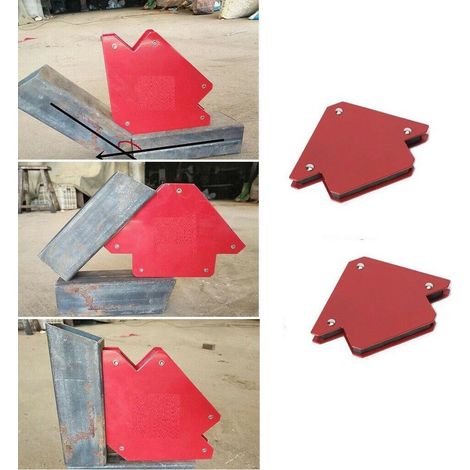 TrAdE Shop Traesio - Squadra Magnetica Magnete Per Saldatura Saldatrice 45° 90° 135° 25lb 12kg -