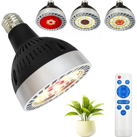 Horticultural Light Bulb E27, Dimmable 36 LEDs Full Spectrum Led (1/5)