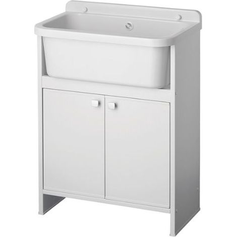 Kit mobile lavatoio in PVC antiacido, misure 55x34x80H (1/8)
