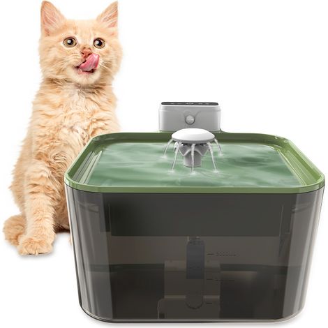 3,5-Liter-Katzenbrunnen – Intelligente Erkennung, Timer – Flüsterleise – Wiederaufladbar – Für mehrere Haustiere geeignet (1/5)