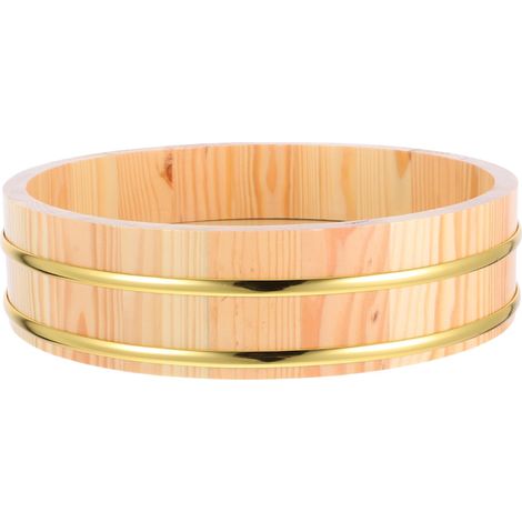 Bol mélangeur à sushi pour riz de restaurant en bois design élégant de bord de style japonais (1/5)