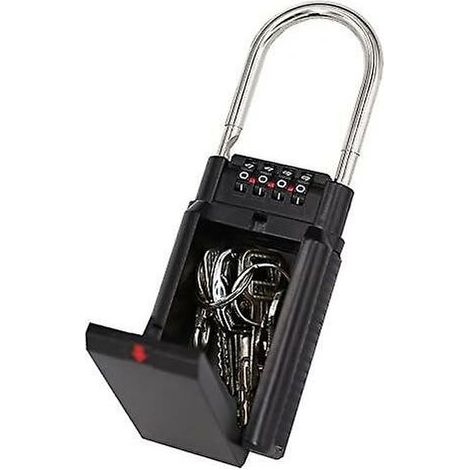 1 PCS Schlüsselkasten, Schwarzer codierter Schlüsselkasten, Aufbewahrungskombinationssafe, Sichere Aufbewahrung für ausgewählte Zugangsschlüssel (1/5)
