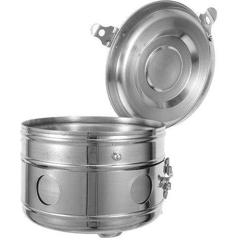 Réservoir étanche en acier inoxydable 304 de 17 cm, pot à coton portable, récipient de stockage pour usage hospitalier et en laboratoire (1/5)