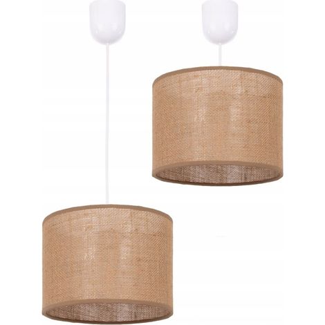 Boho-Hängelampe mit Jute-Lampenschirm (1/5)