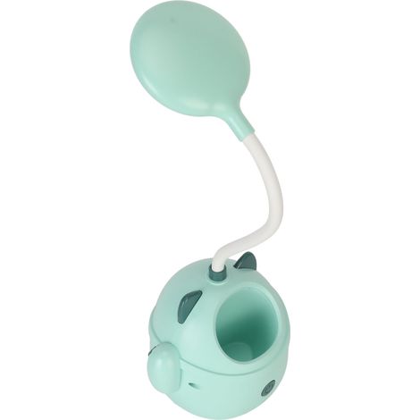 Lampe de bureau LED, lampe de lecture à col de cygne rechargeable par USB, porte-stylo, décoration bureau/maison, verte